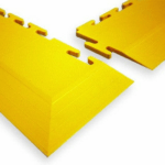 yellow floor tile corner ramp