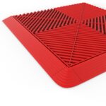 red corner tile for tuff floor tile