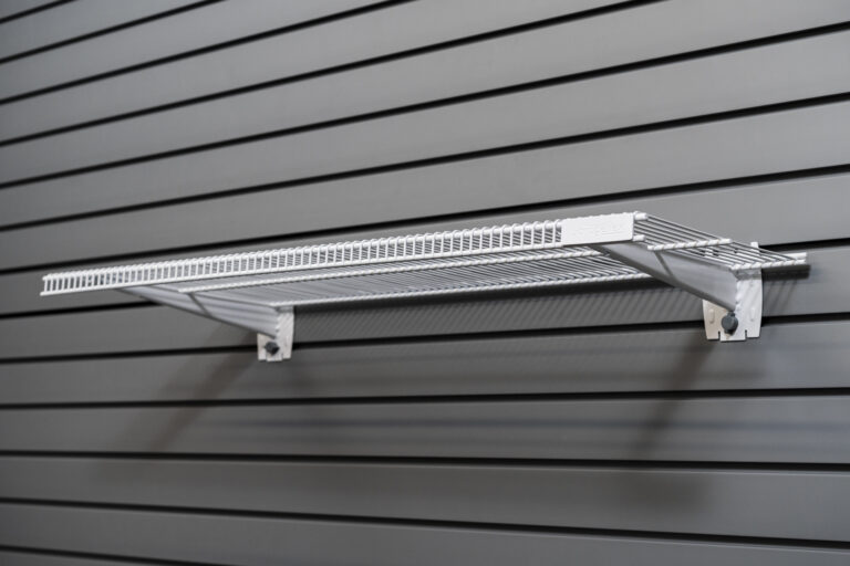36x12in bracket shelf on slatwall