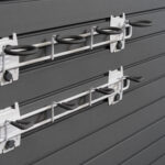 pool cue and fishing pole hook rack side view