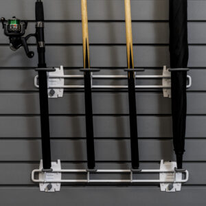 pool cue and fishing rod holder