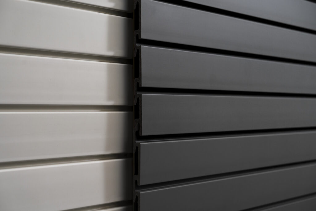 flexipanel grey and black slatwall panels